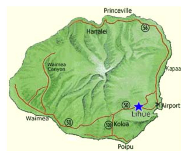 Kauai Travel Fee Map